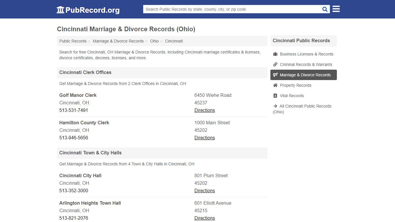 Free Cincinnati Marriage & Divorce Records (Ohio Marriage & Divorce ...